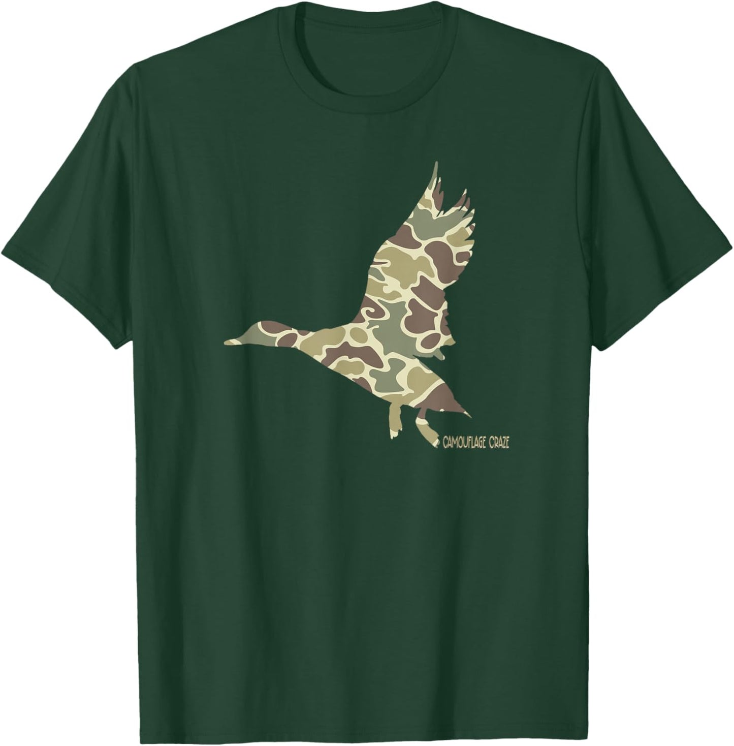 Flying Mallard Duck Camouflage Camo Duck Hunting Camo Hunter T-Shirt - T-Shirt | Forest