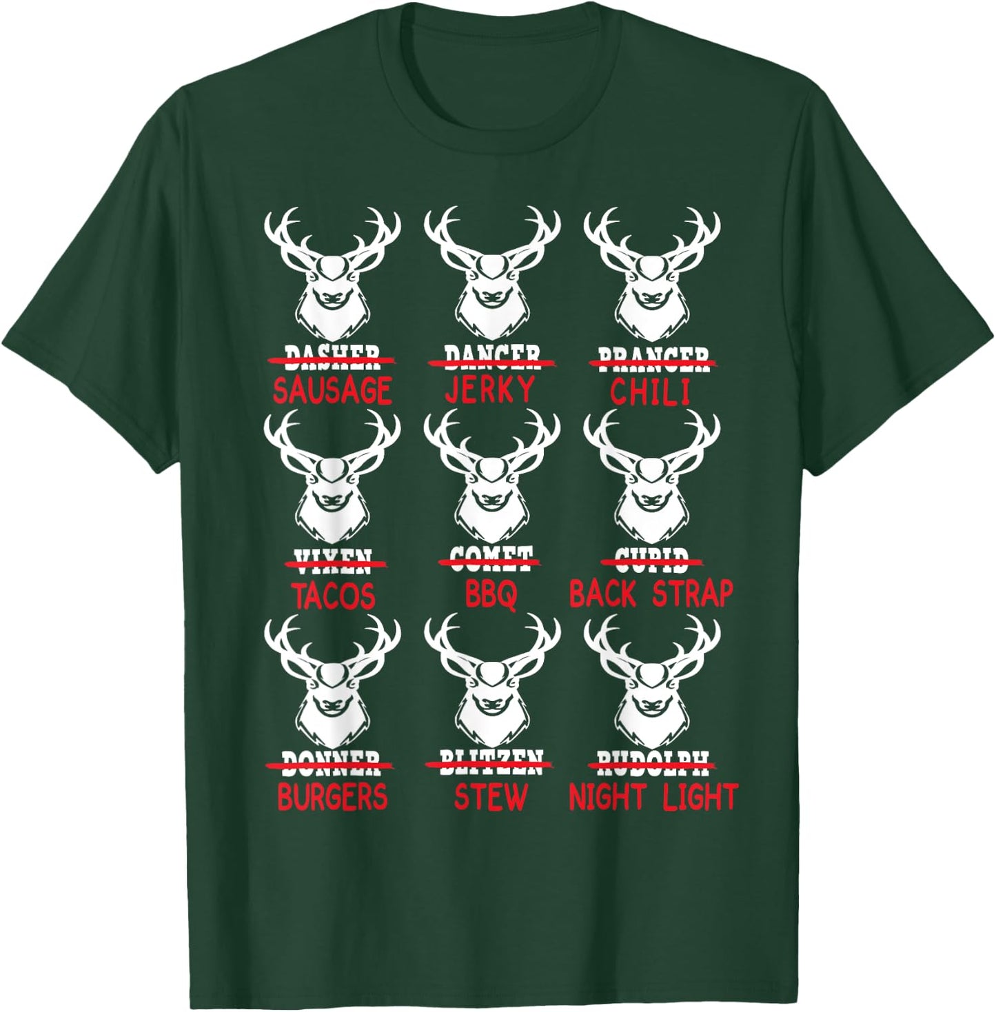 Bow Deer Hunting Youth Shirt, Santa Christmas Hunter Kids T-Shirt - T-Shirt | Forest