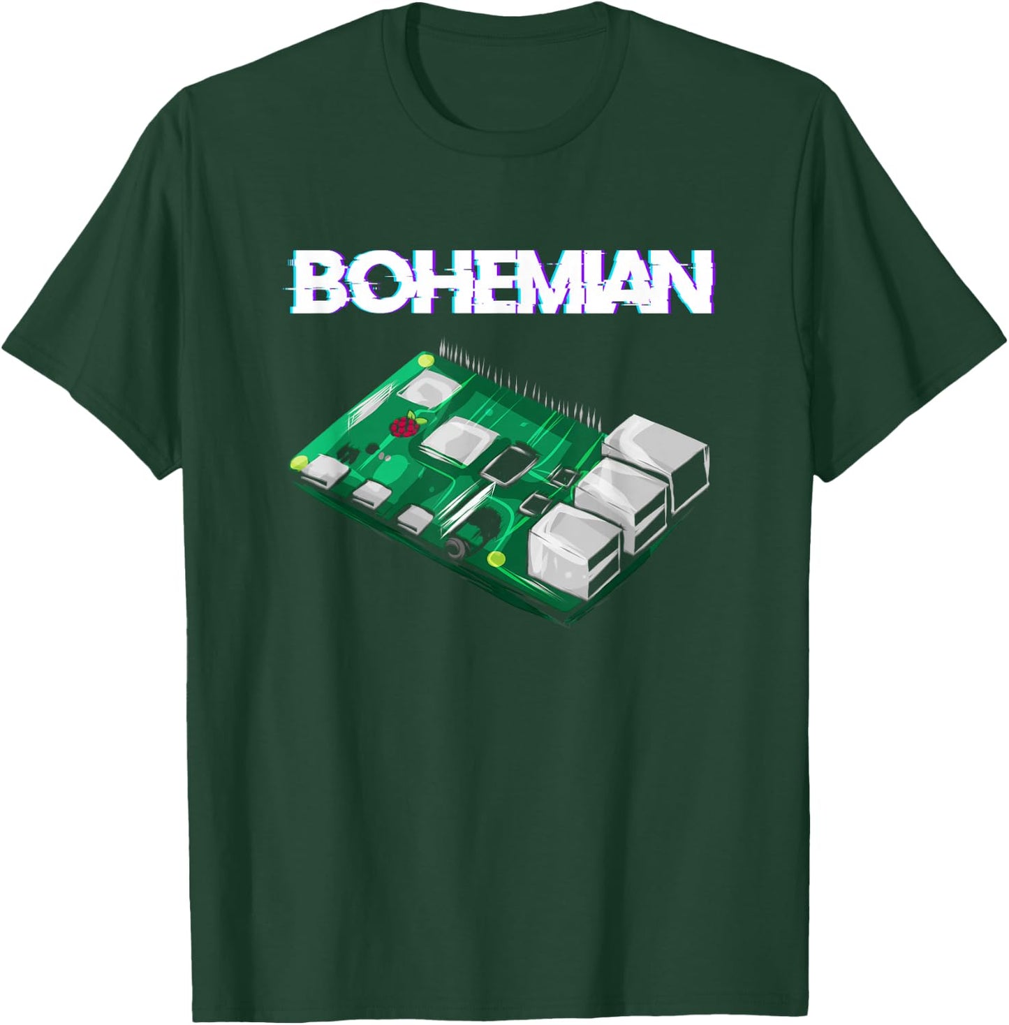 Bohemian Raspberry Computer Scientist Programmer Pi Gift T-Shirt - T-Shirt | Forest