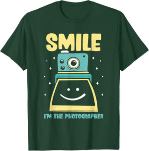 Smile I'm The Photographer Photographers Camera Photography T-Shirt - T-Shirt | Forest