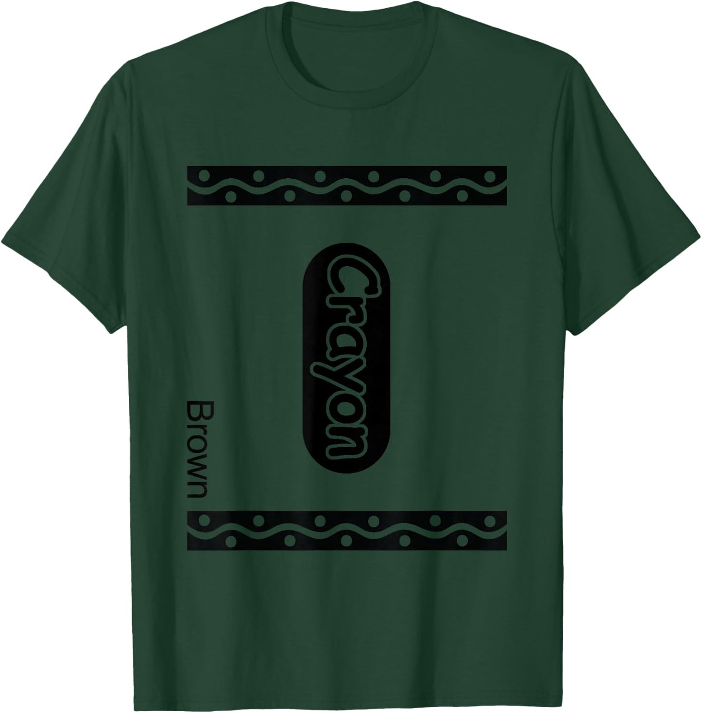Funny Brown Crayon Costume Outfit For Halloween Party T-Shirt - T-Shirt | Forest