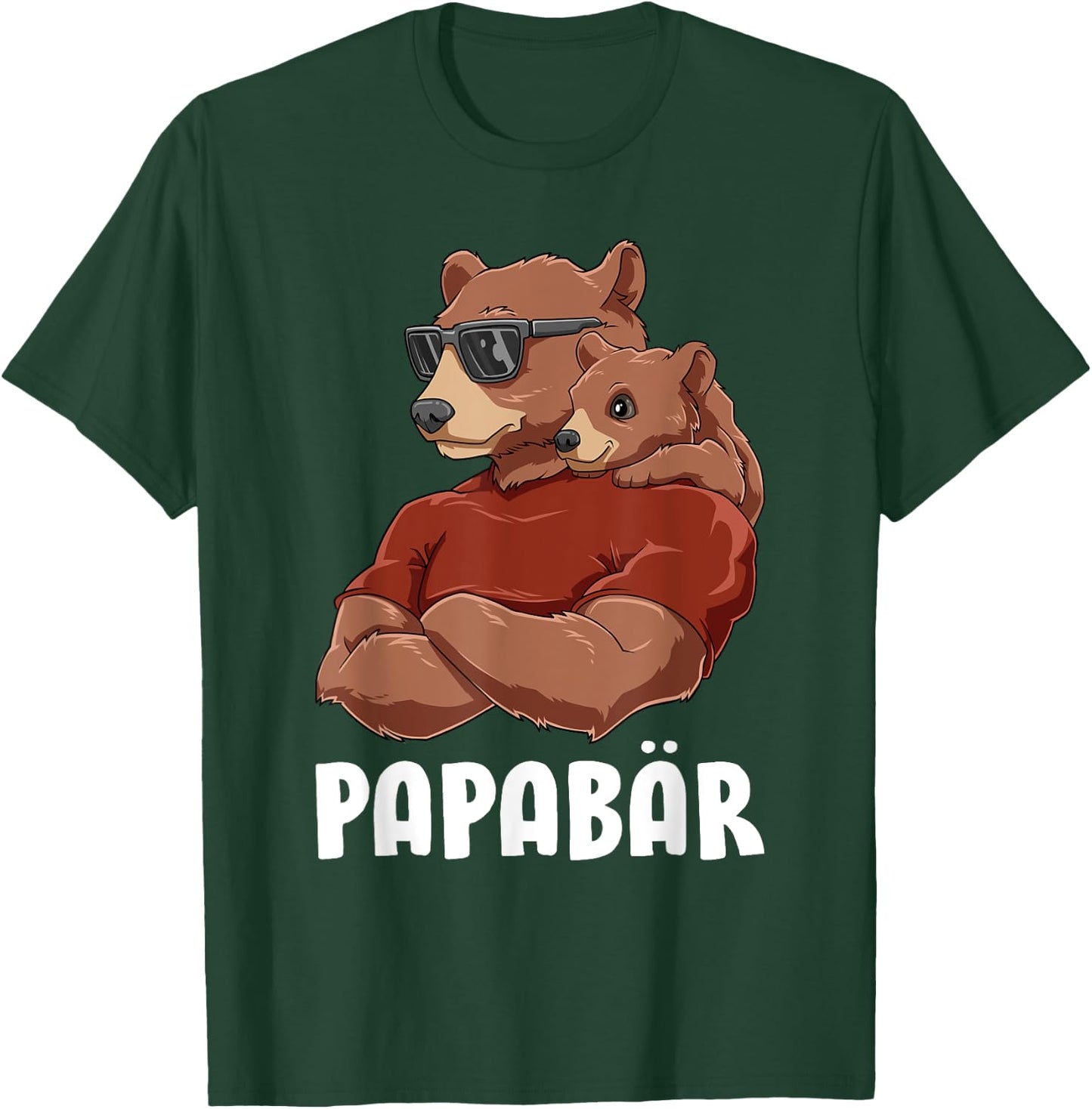 Dad Bear Father Daughter Son Dad Partner Look Father's Day T-Shirt - T-Shirt | Forest