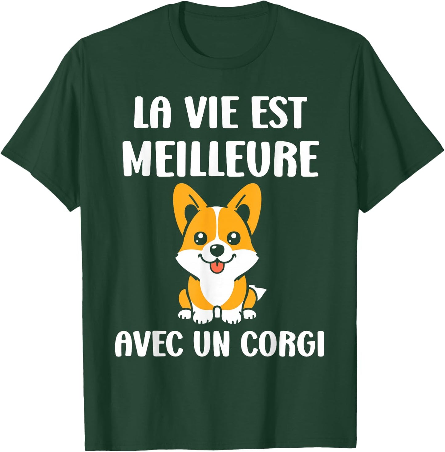 Humor dog Corgi Life is better with a Corgi , Black, S T-Shirt - T-Shirt | Forest