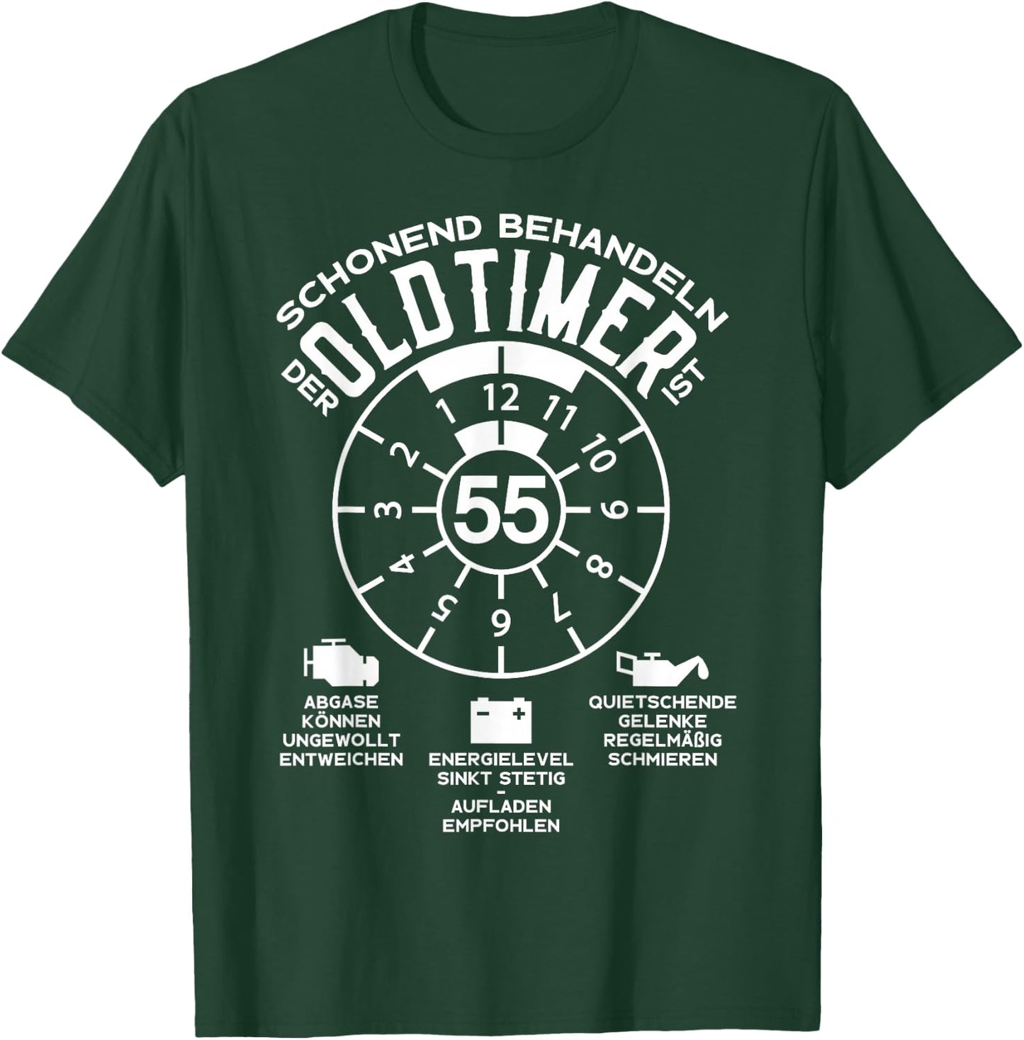 55 Jahre Schonend Treatment Oldtimer 55th Birthday , black T-Shirt - T-Shirt | Forest