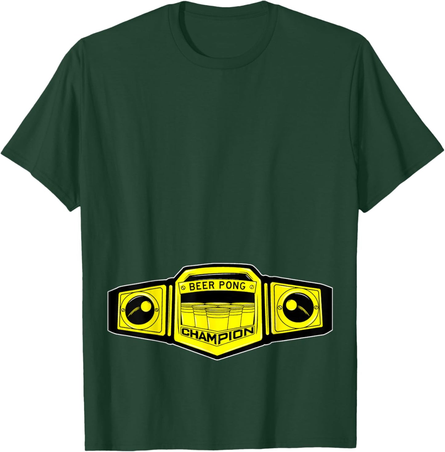 Beer Pong Champion Belt, Drinking T-Shirt - T-Shirt | Forest