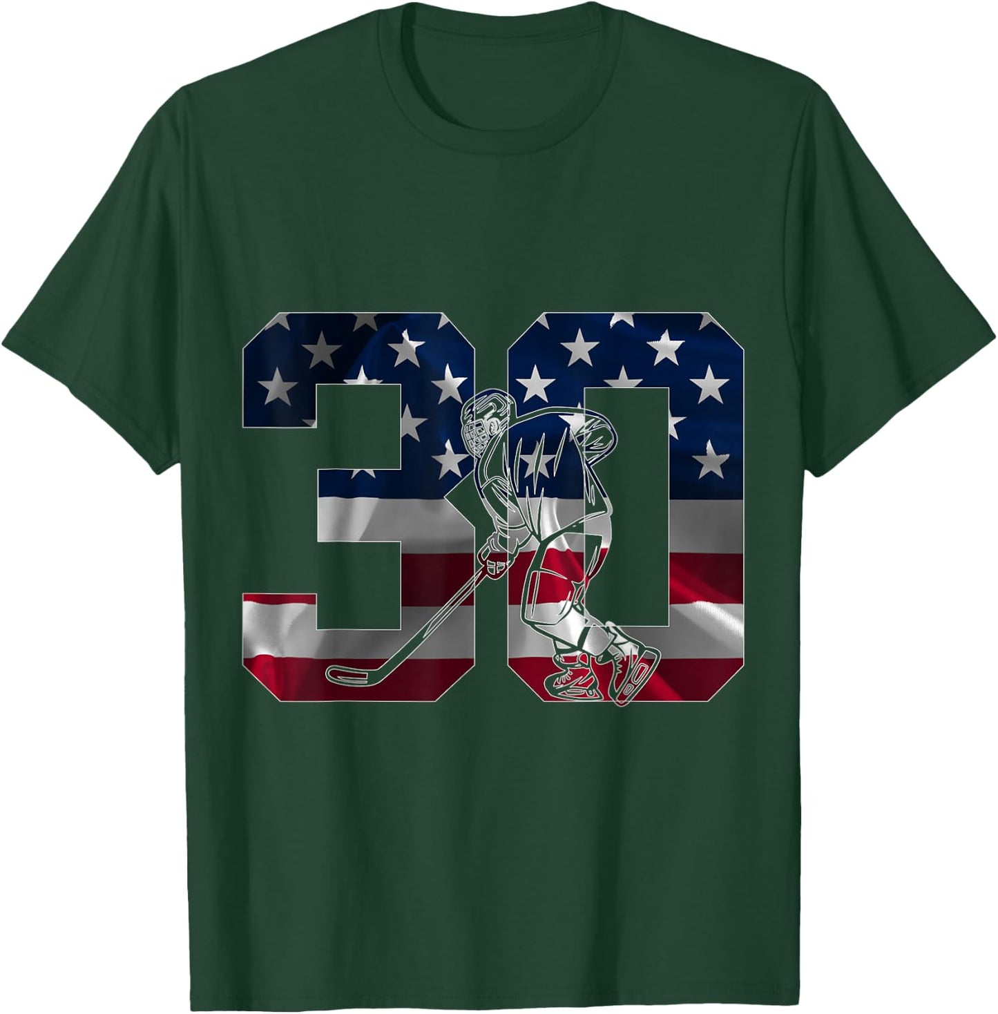 Numéro 30 Ans Hockey 30. Anniversaire T-Shirt - T-Shirt | Forest