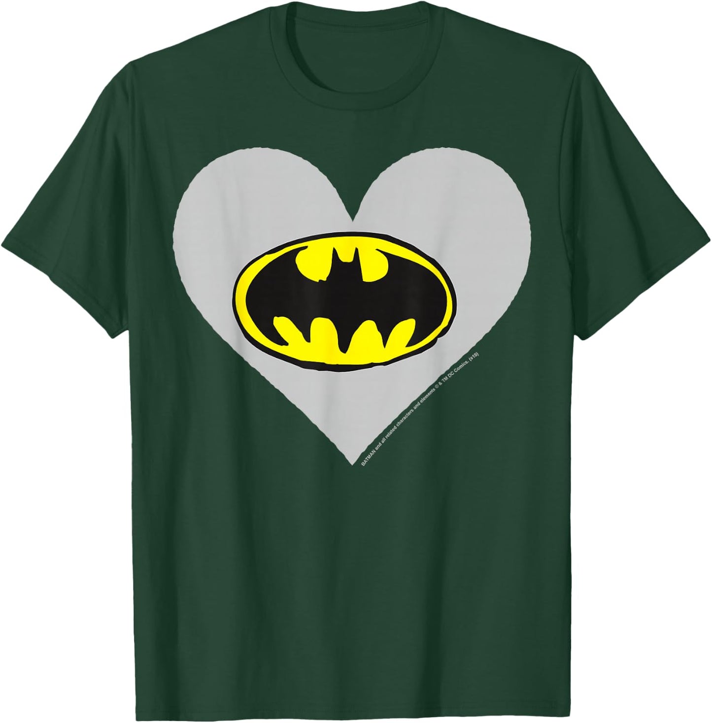 DC Comics Valentine's Day Batman Heart Logo T-Shirt - T-Shirt | Forest