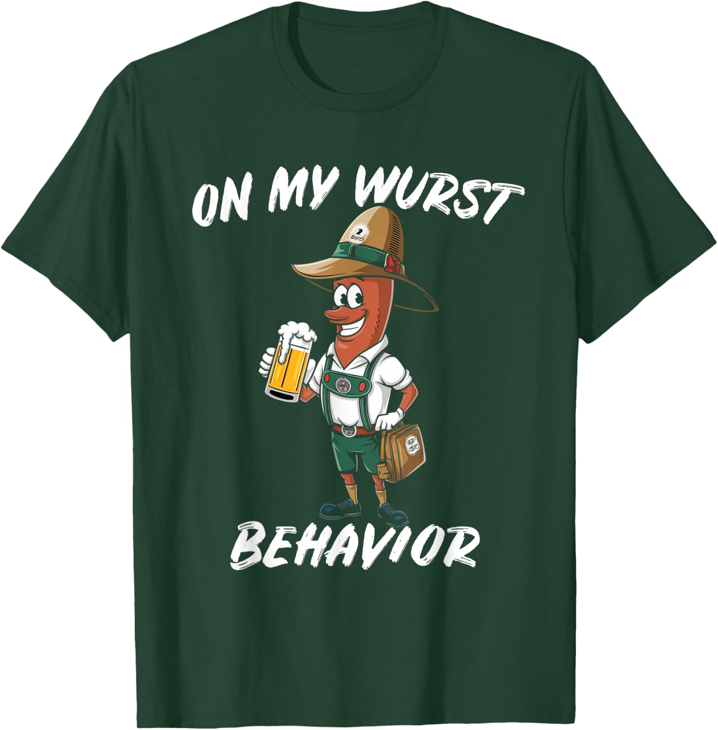 Oktoberfest On My Wurst Behavior Gift: Boys & Graphic T-Shirt - T-Shirt | Forest