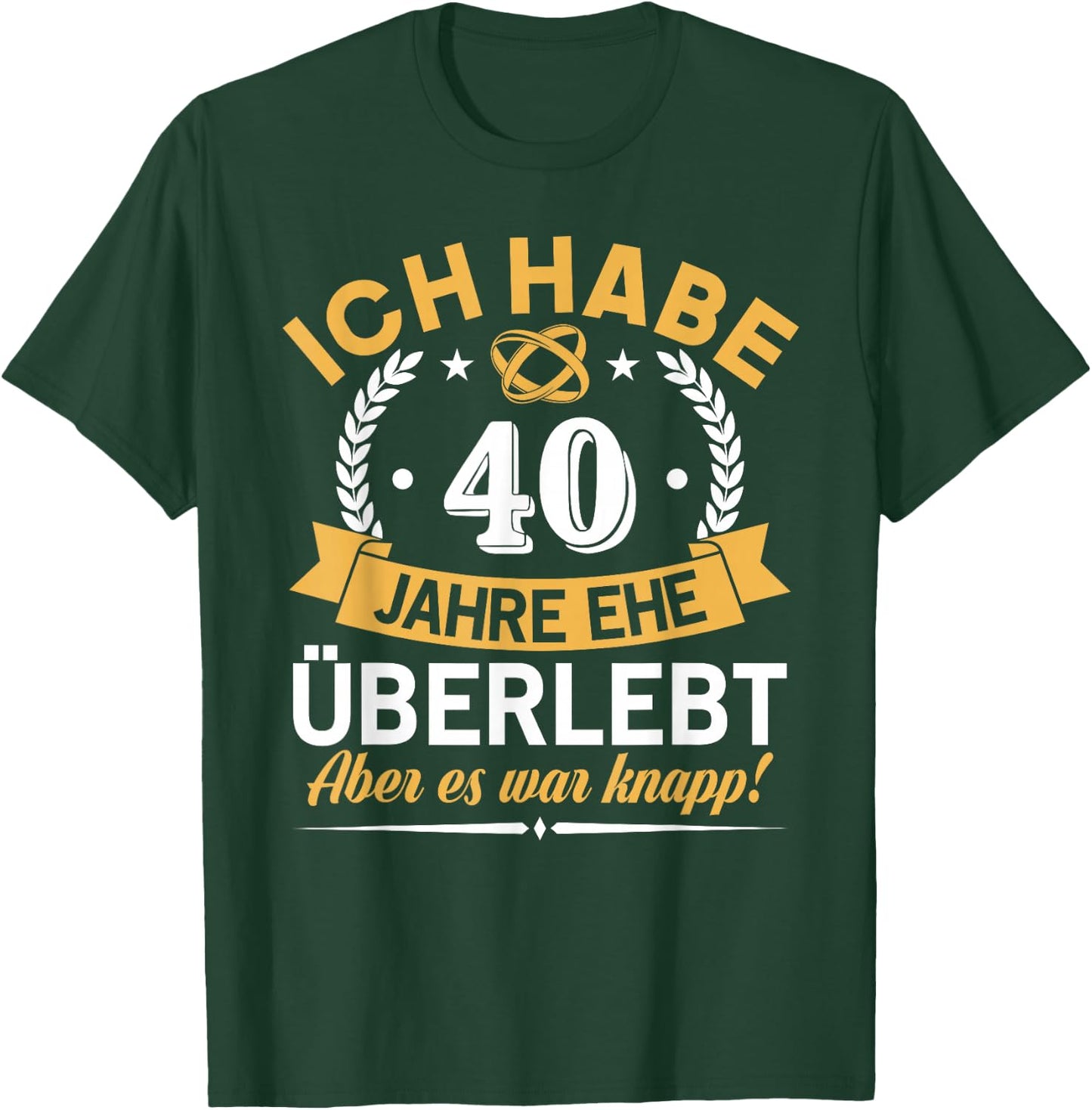 40 Jahre Verheiratet 40. Hochzeitstag Rubinhochzeit T-Shirt - T-Shirt | Forest