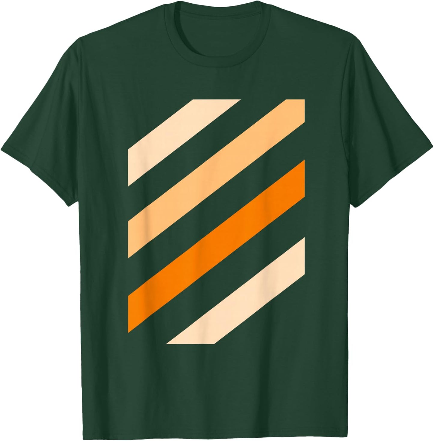 Orange Stripe Shades Orange Color Graphic T-Shirt - T-Shirt | Forest