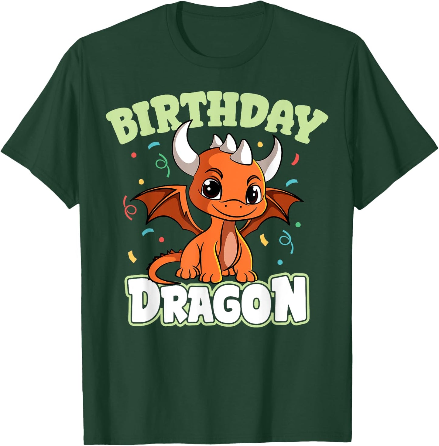 Dragon Birthday Party Kid Magical Bday Matching Theme T-Shirt - T-Shirt | Forest