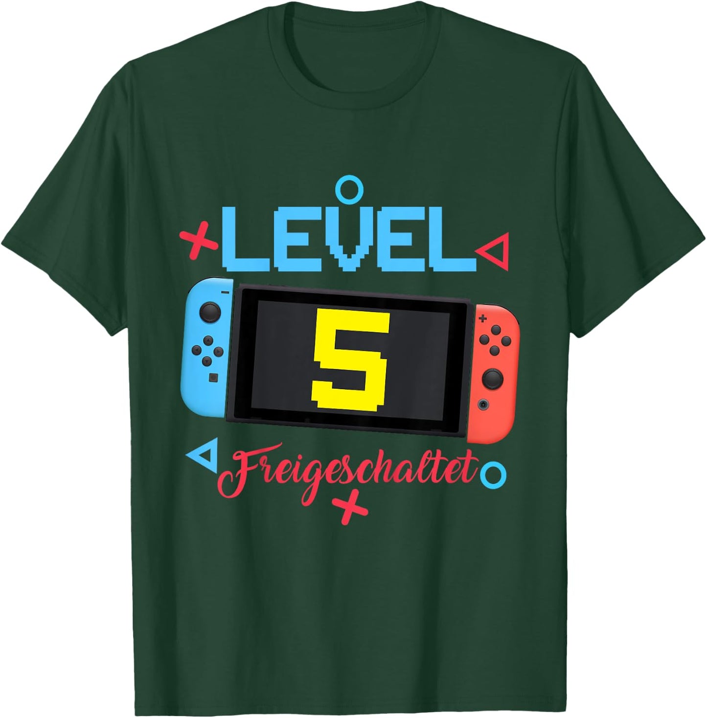 Kinder 5th Birthday Gifts Boy Girl Level 5 Freigeschaltet 2018 Gift T-Shirt - T-Shirt | Forest