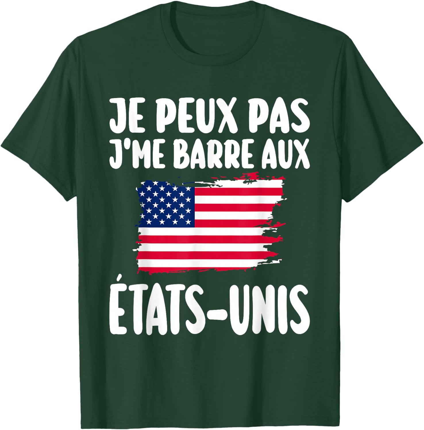 J'Peux Pas J'Me Barre USA Travel Gift , Black, S T-Shirt - T-Shirt | Forest