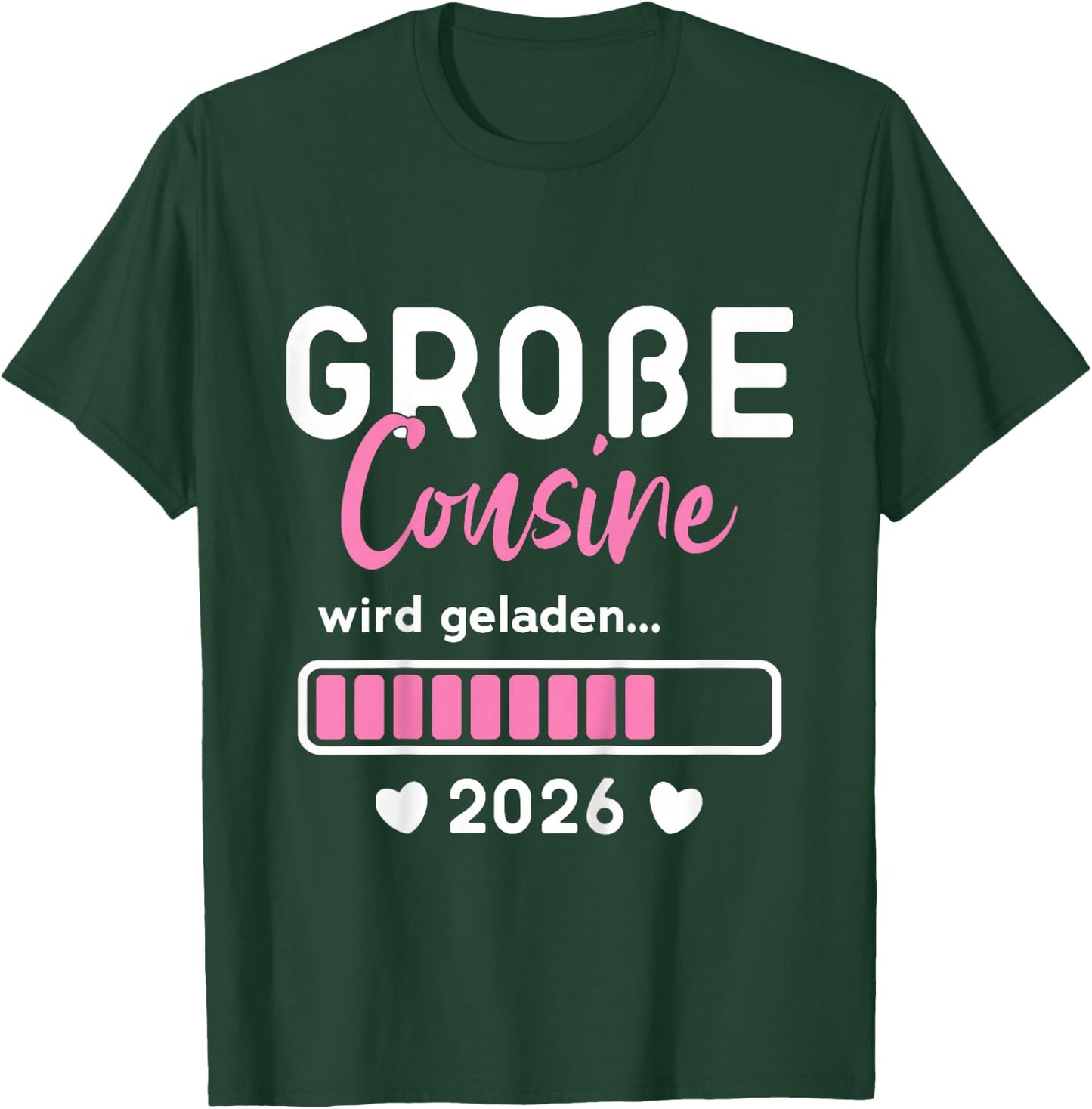 Große Cousin Geladen 2026 Ich Werde Große Cousine 2026 , black T-Shirt - T-Shirt | Forest