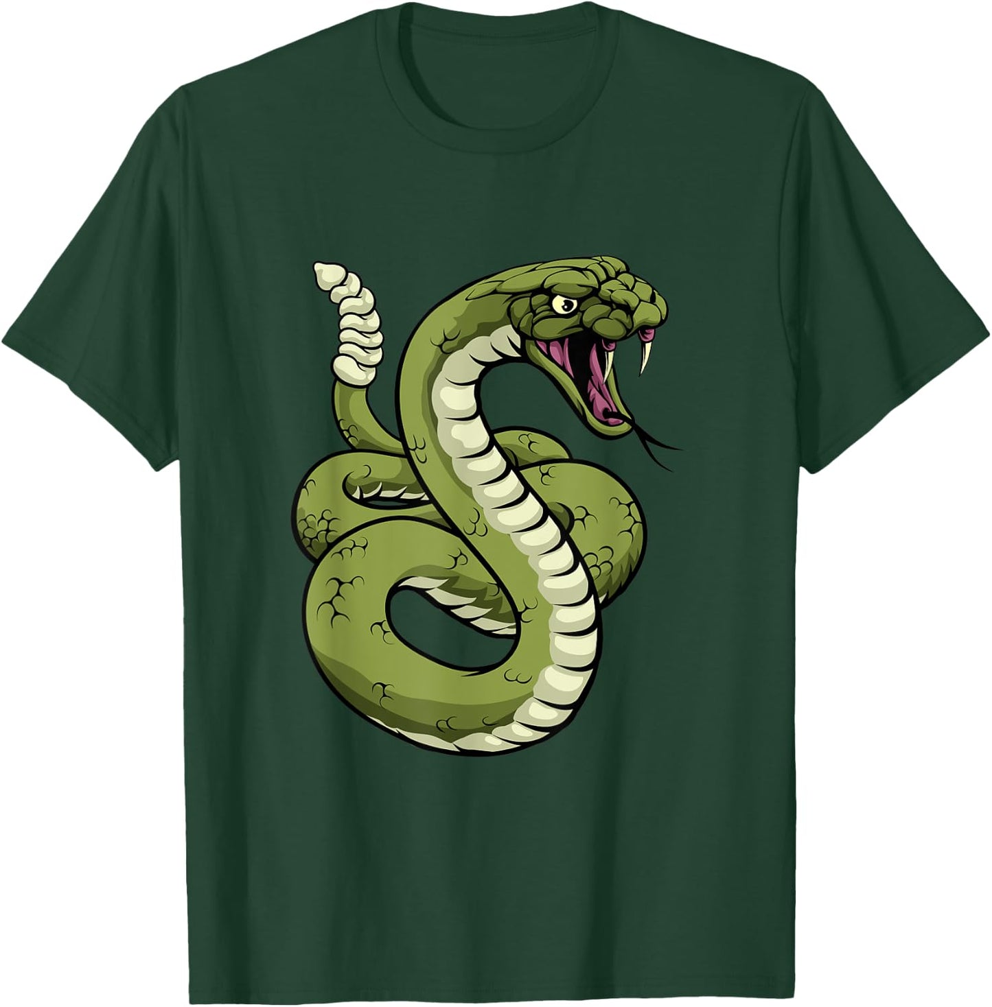 Rattlesnake Snake Animal Cartoon Design T-Shirt - T-Shirt | Forest