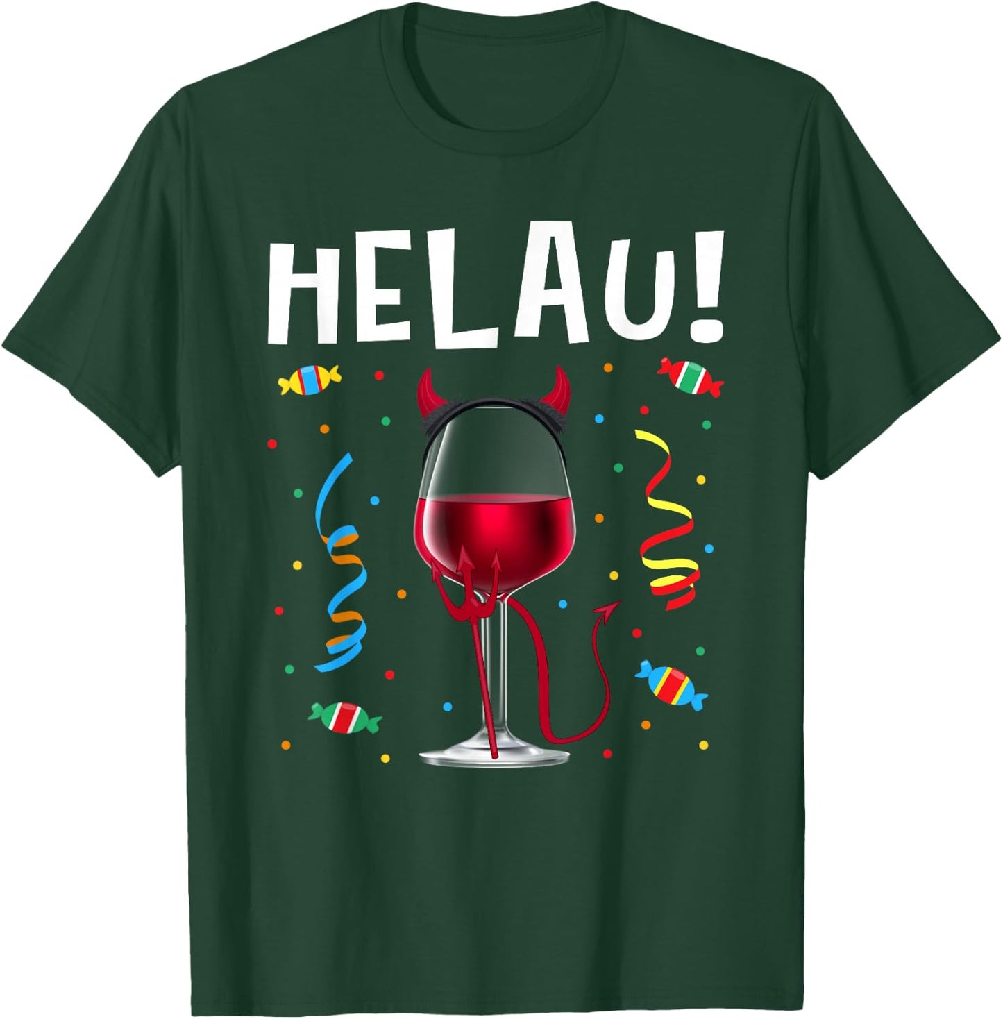 Carnival Costume Carnival Costume Devil Horns Helau , black T-Shirt - T-Shirt | Forest