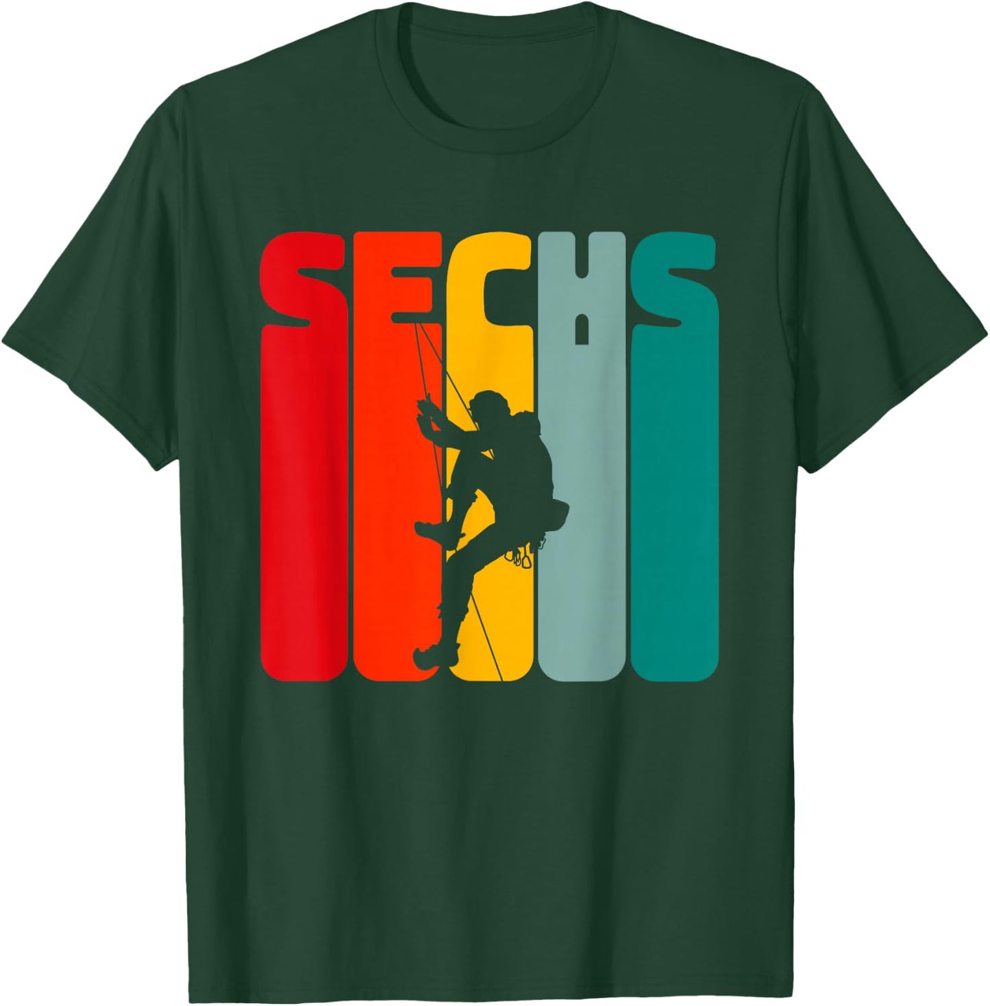 Kletterer Boulderer 6 Jahre Jungen Klettern 6 Geburtstag T-Shirt - T-Shirt | Forest