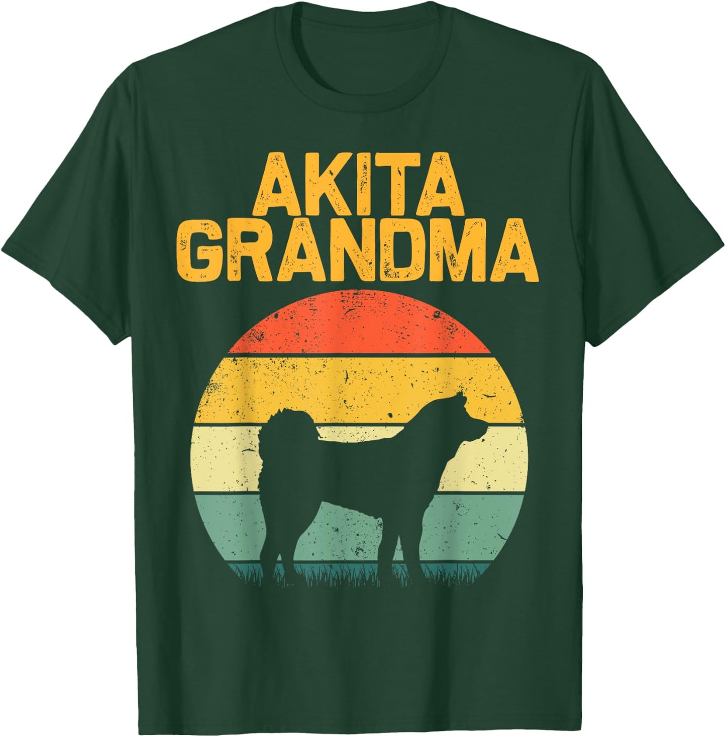 Funny Akita Dog Design For Grandma Women Shibu Inu Lovers T-Shirt - T-Shirt | Forest