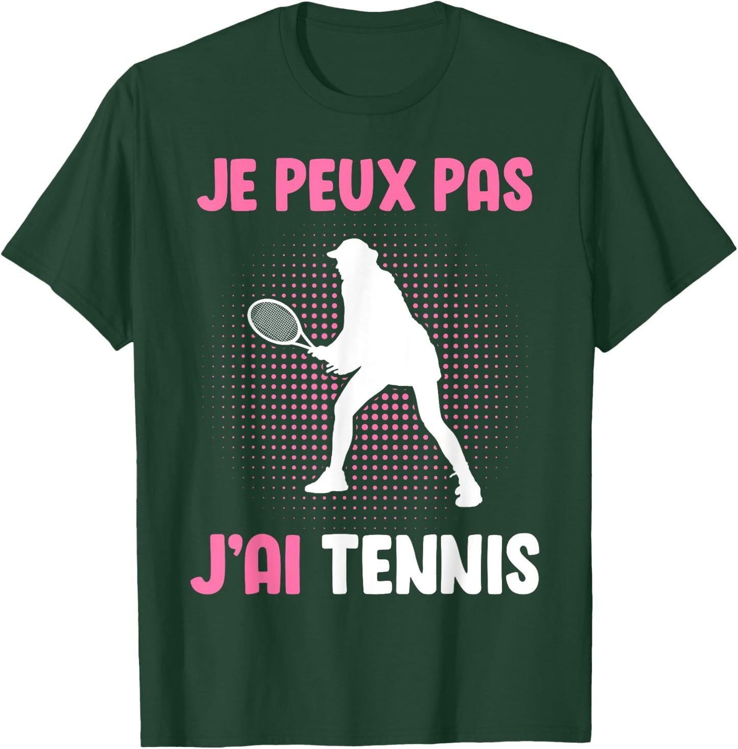 Je Peux Pas J'Ai Tennis Women's , Black, S T-Shirt - T-Shirt | Forest