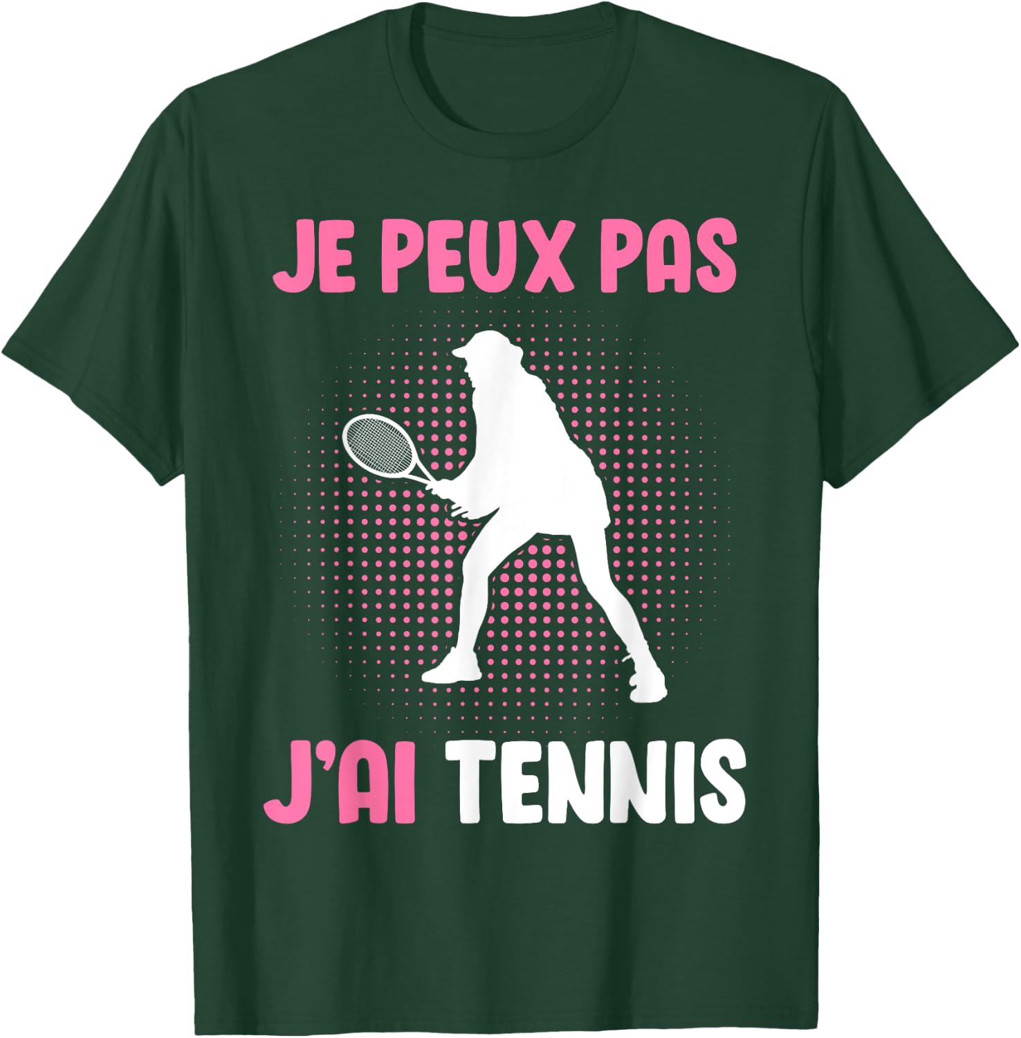 Je Peux Pas J'Ai Tennis Women's , Black, S T-Shirt - T-Shirt | Forest