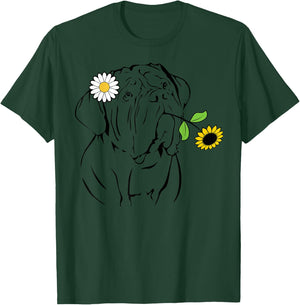 Dogue de Bordeaux mom Dogue de Bordeaux sunflower T-Shirt - T-Shirt | Forest
