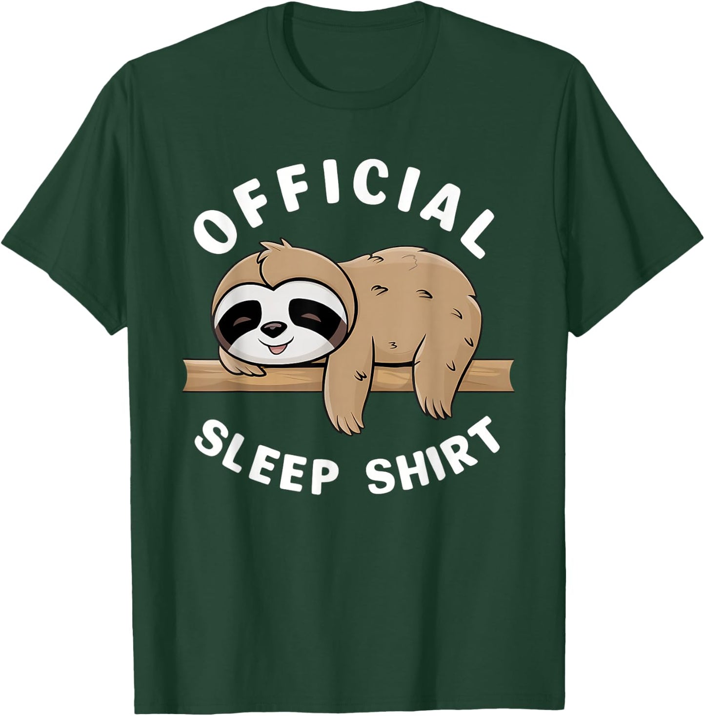 Official Sleep Shirt Sloth Pajamas Nightgown T-Shirt - T-Shirt | Forest
