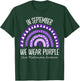 Rainbow September Wear Purple Chiari Malformation Awareness T-Shirt - T-Shirt | Forest