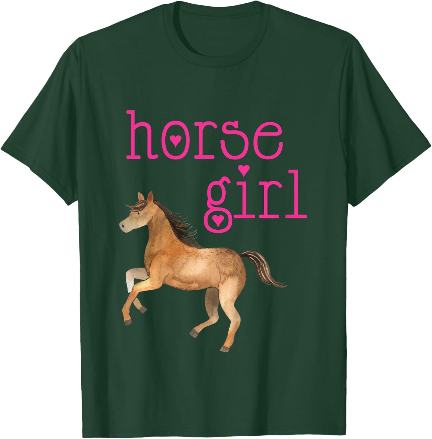 Horse Girl Shirt Cute Just A Girl Who Loves Horses Art Gift T-Shirt - T-Shirt | Forest