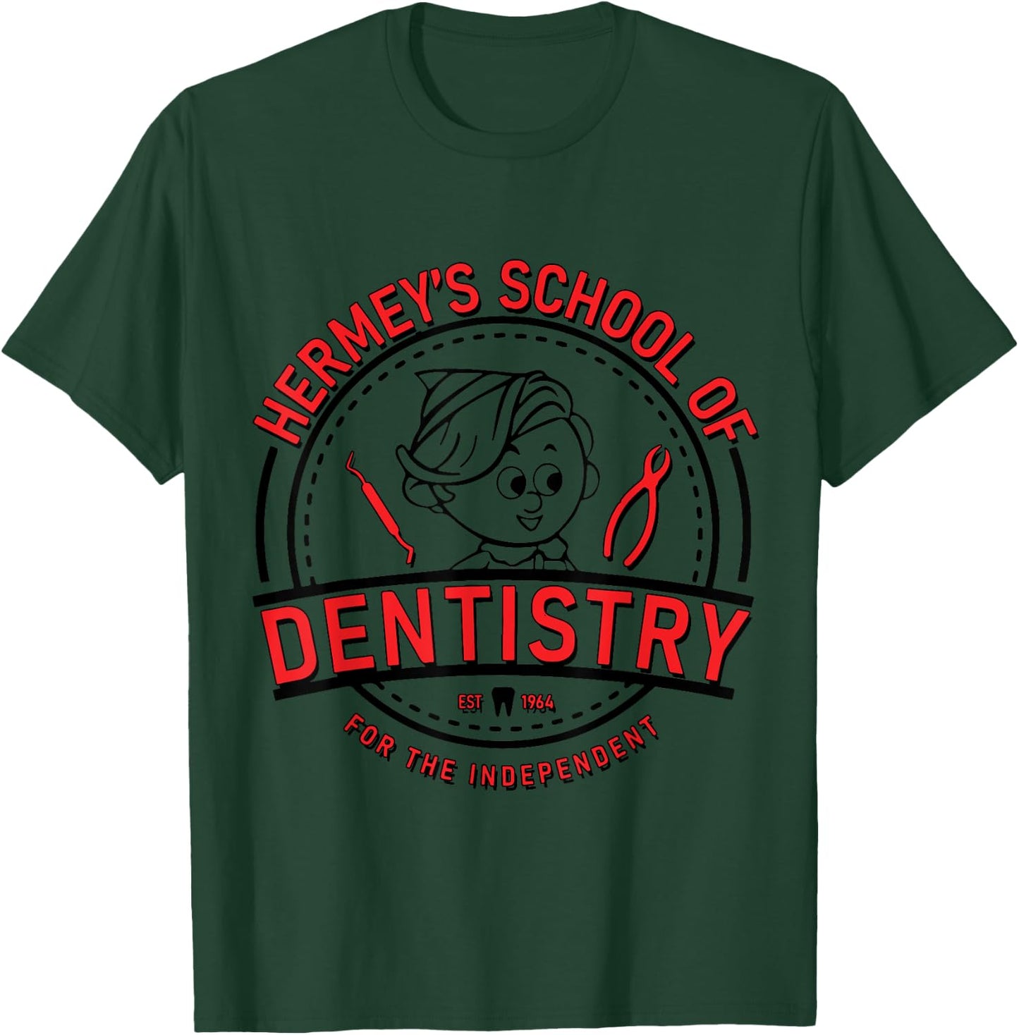 Hermey’s School of Dentistry Christmas Dental Hygienist T-Shirt - T-Shirt | Forest