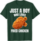 Just A Boy Who Loves Fried Chicken Chicken Food Lover T-Shirt - T-Shirt | Forest