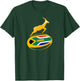 Springbok Rugbyball & Südafrikanische Flagge, Herren, Damen und Kinder T-Shirt - T-Shirt | Forest