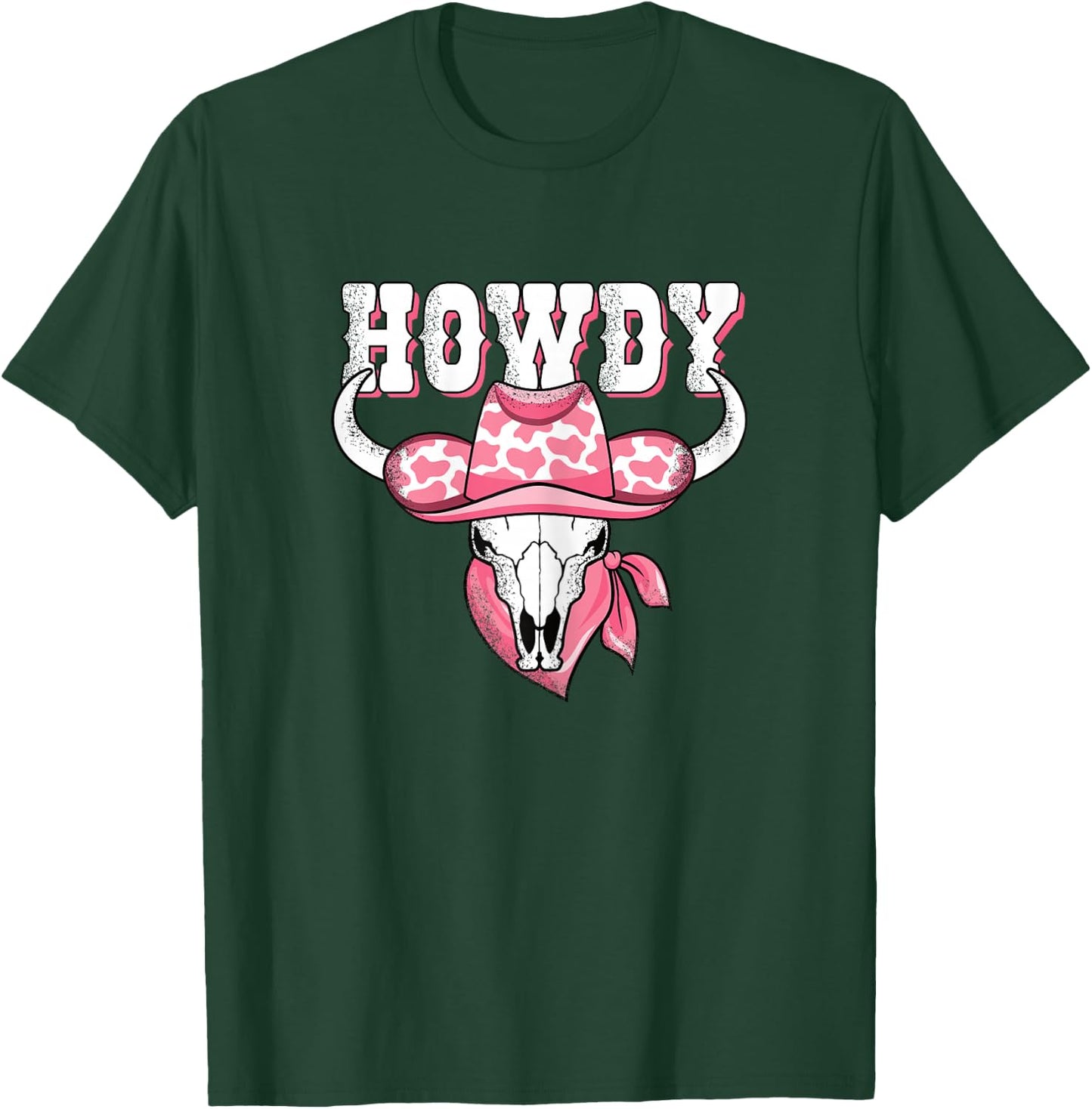 Howdy Western Country Cowgirl Rodeo Women Girls T-Shirt - T-Shirt | Forest