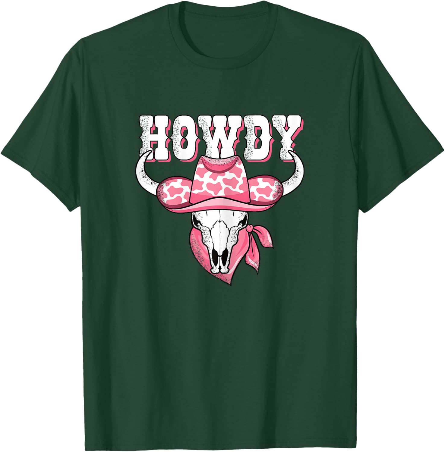 Howdy Western Country Cowgirl Rodeo Women Girls T-Shirt - T-Shirt | Forest