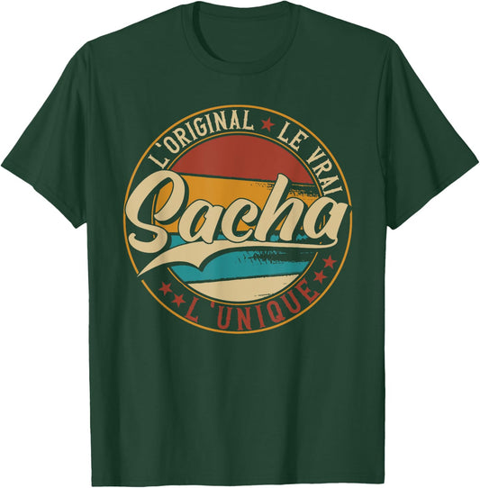 Sacha The Original The True The Unique Men & Boys , Black, S T-Shirt - T-Shirt | Forest