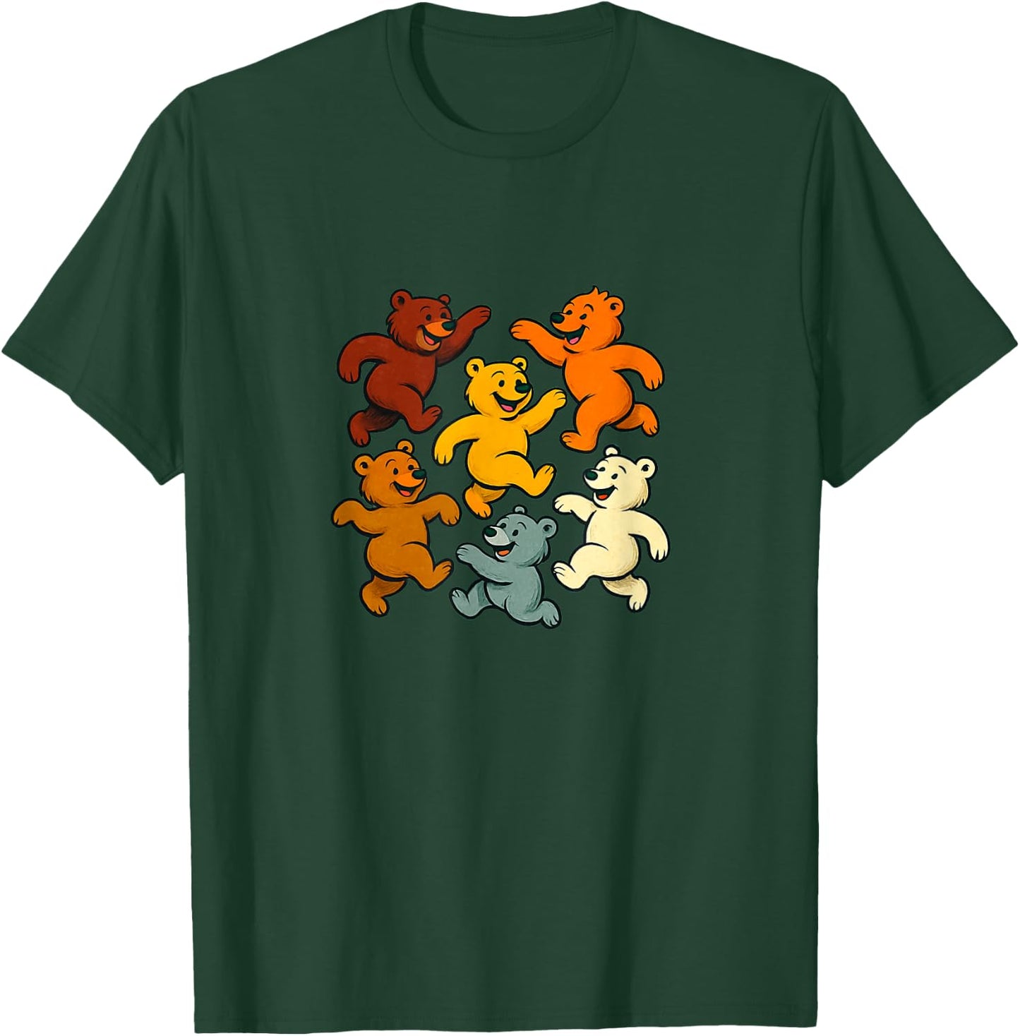 Ours, drapeau d'ours, ours dansant, drôle, ours fierté, fierté T-Shirt - T-Shirt | Forest