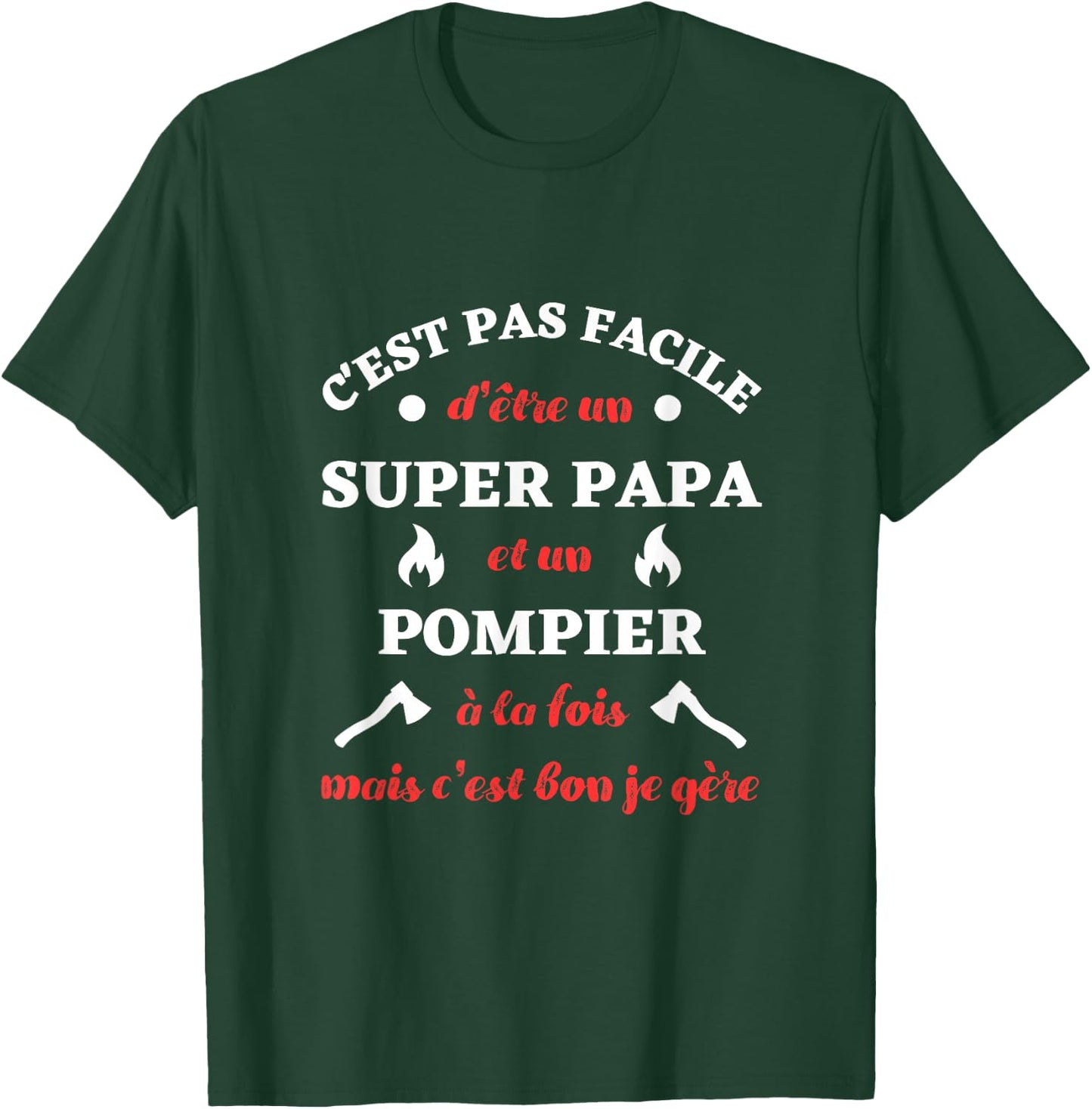 Super Dad Fireman Je Manager Funny Gift Firefighters , Black, S T-Shirt - T-Shirt | Forest