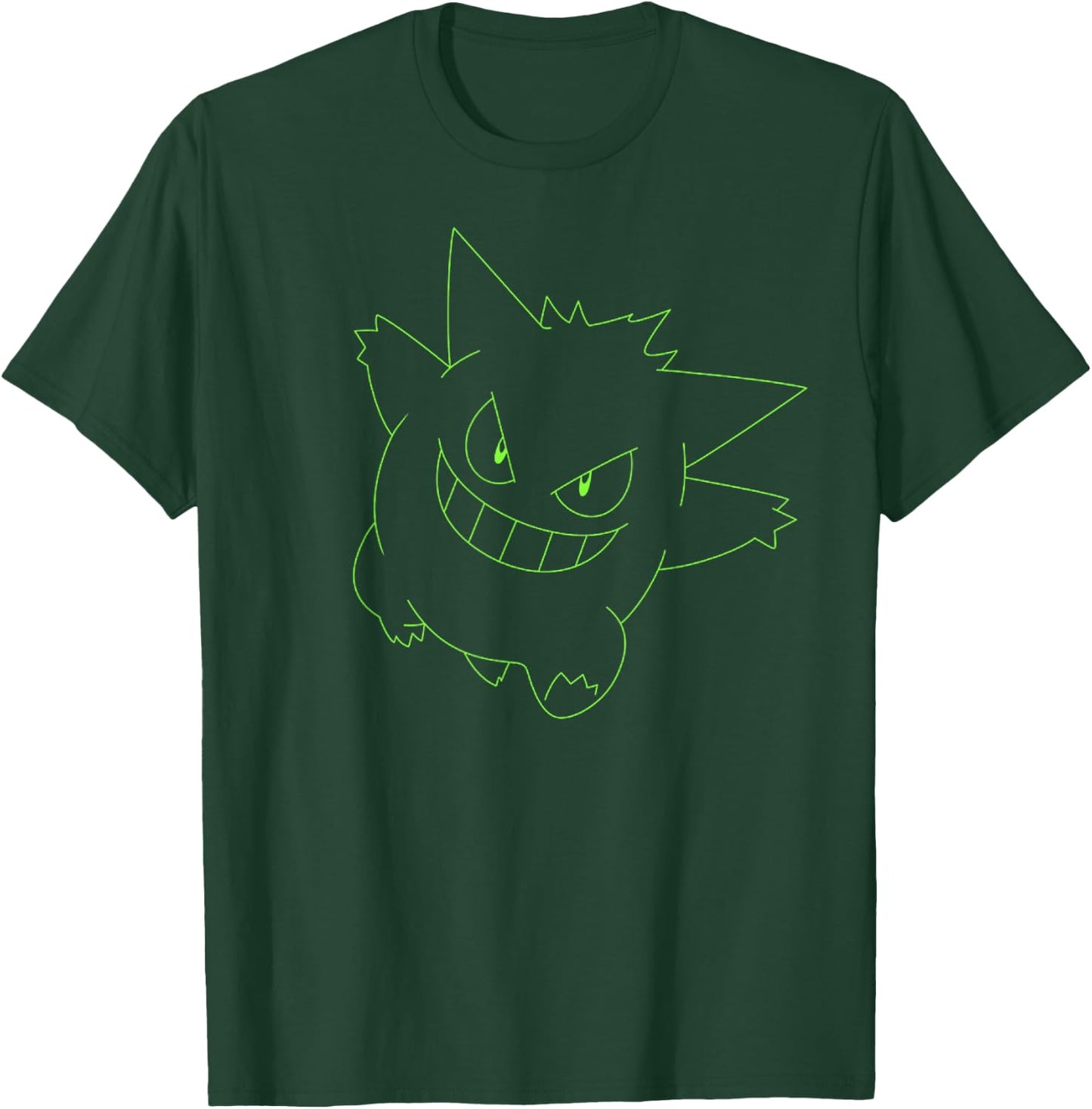 Pokémon - Gengar Outline T-Shirt - T-Shirt | Forest