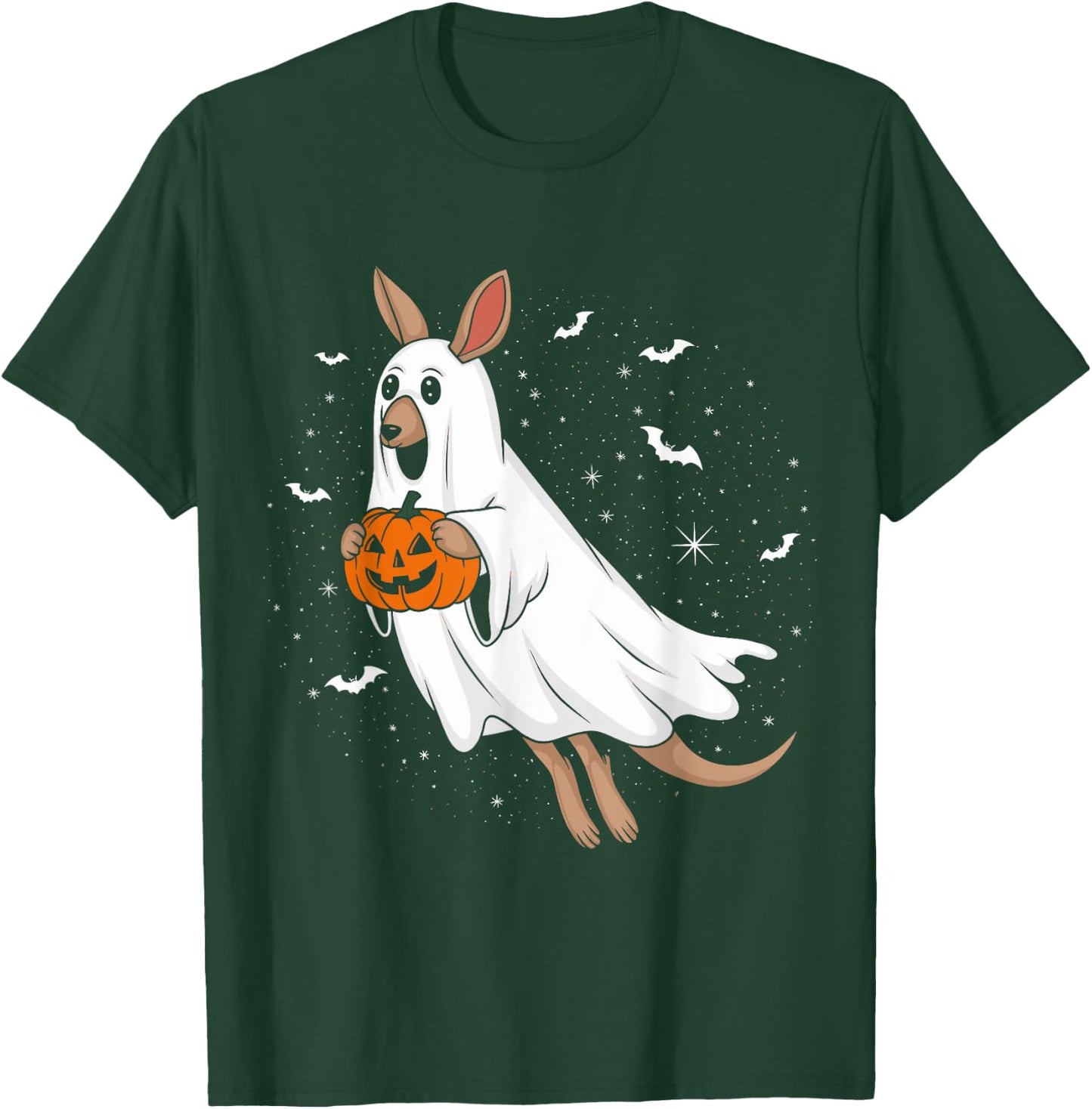 Funny Ghost Kangaroo Lovers Spooky Halloween Costume T-Shirt - T-Shirt | Forest