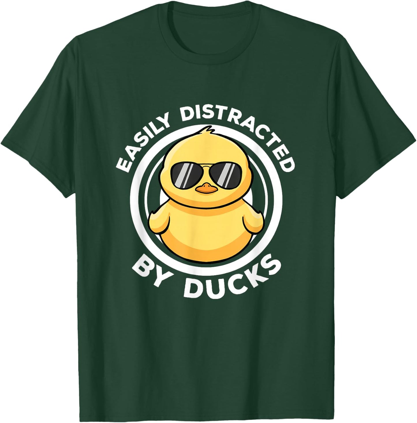 Easily Distracted By Ducks I Love Duck Lovers Funny Duck T-Shirt - T-Shirt | Forest