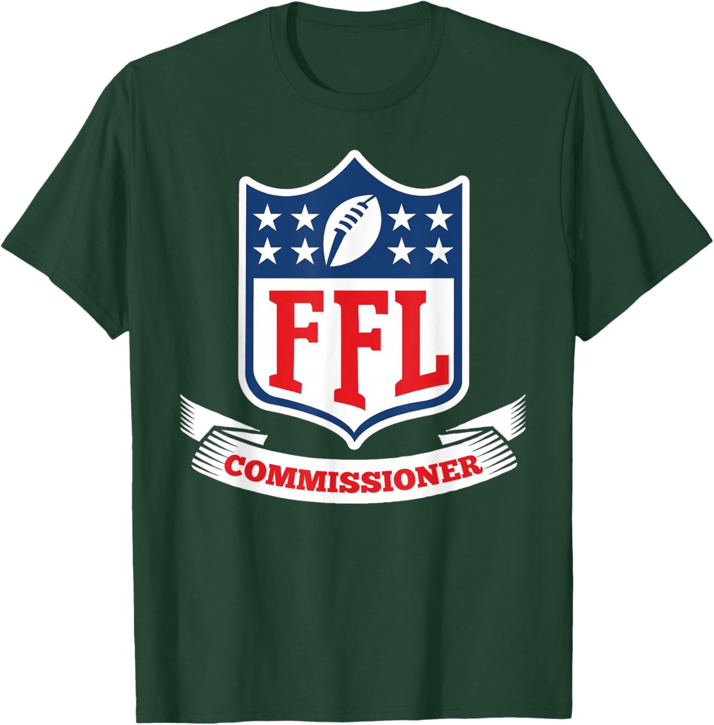 Draft Party Fantasy Football League Commissioner FFL Commish T-Shirt - T-Shirt | Forest