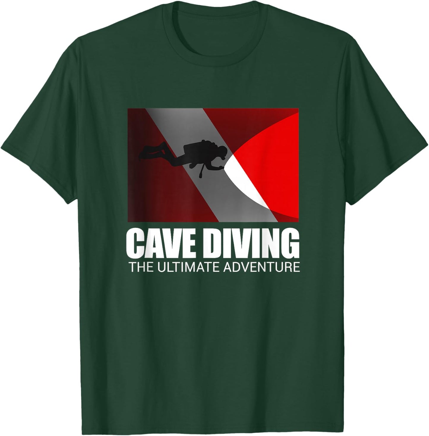 Cave Lamp Diving Ocean Freediving Sea Apnea Dive Gift T-Shirt - T-Shirt | Forest