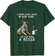 Wine Drinking And Heeler Australian Cattle Lady Dog Lover T-Shirt - T-Shirt | Forest