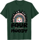 Kids Rainbow Four Ever Moody 4 Years Old Kids Cow 4th Birthday T-Shirt - T-Shirt | Forest