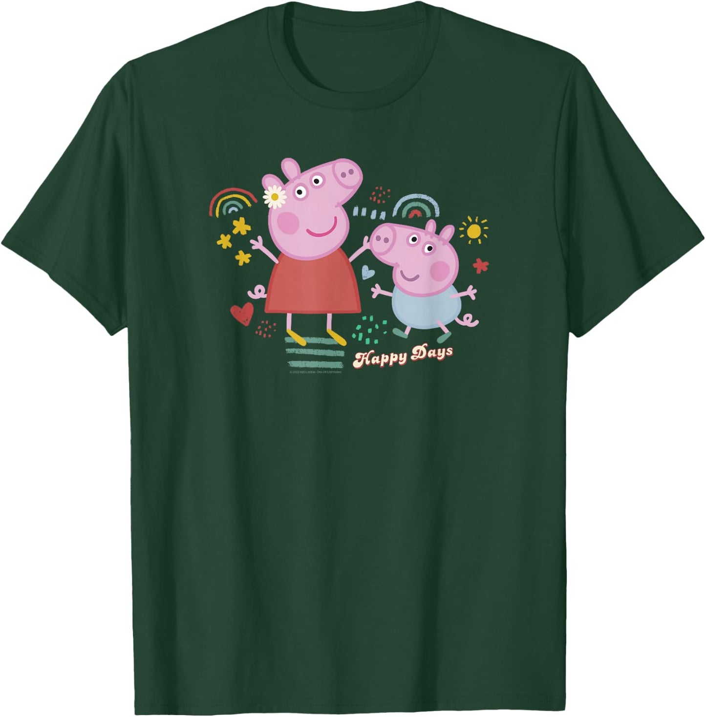 Peppa Pig -Kids Blue Cartoon , Small T-Shirt - T-Shirt | Forest