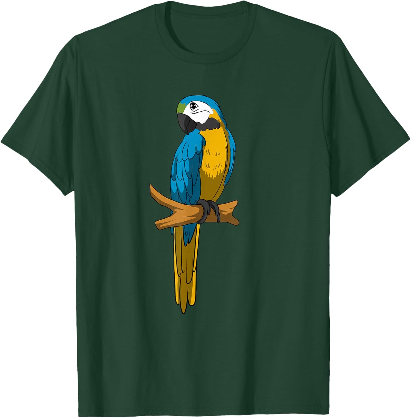 Funny Blue And Gold Macaw Parrot T-Shirt - T-Shirt | Forest