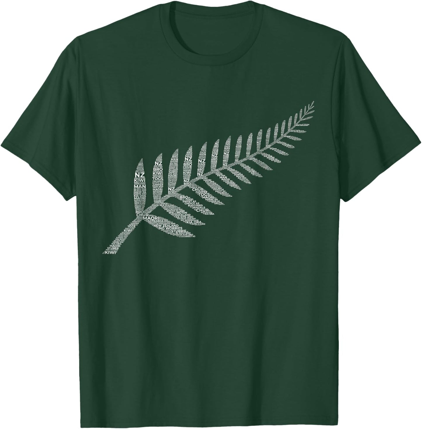 Fern New Zealand Slang Shirts for Kiwis Maori NZ New Zealand , black T-Shirt - T-Shirt | Forest