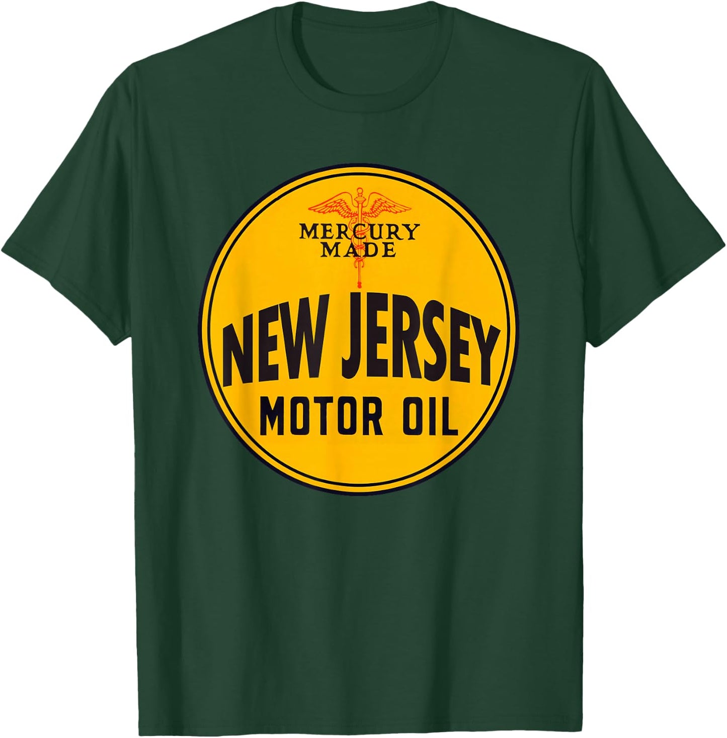 Retro Vintage Gas Station New Jersey Motor Oil Car Garage T-Shirt - T-Shirt | Forest