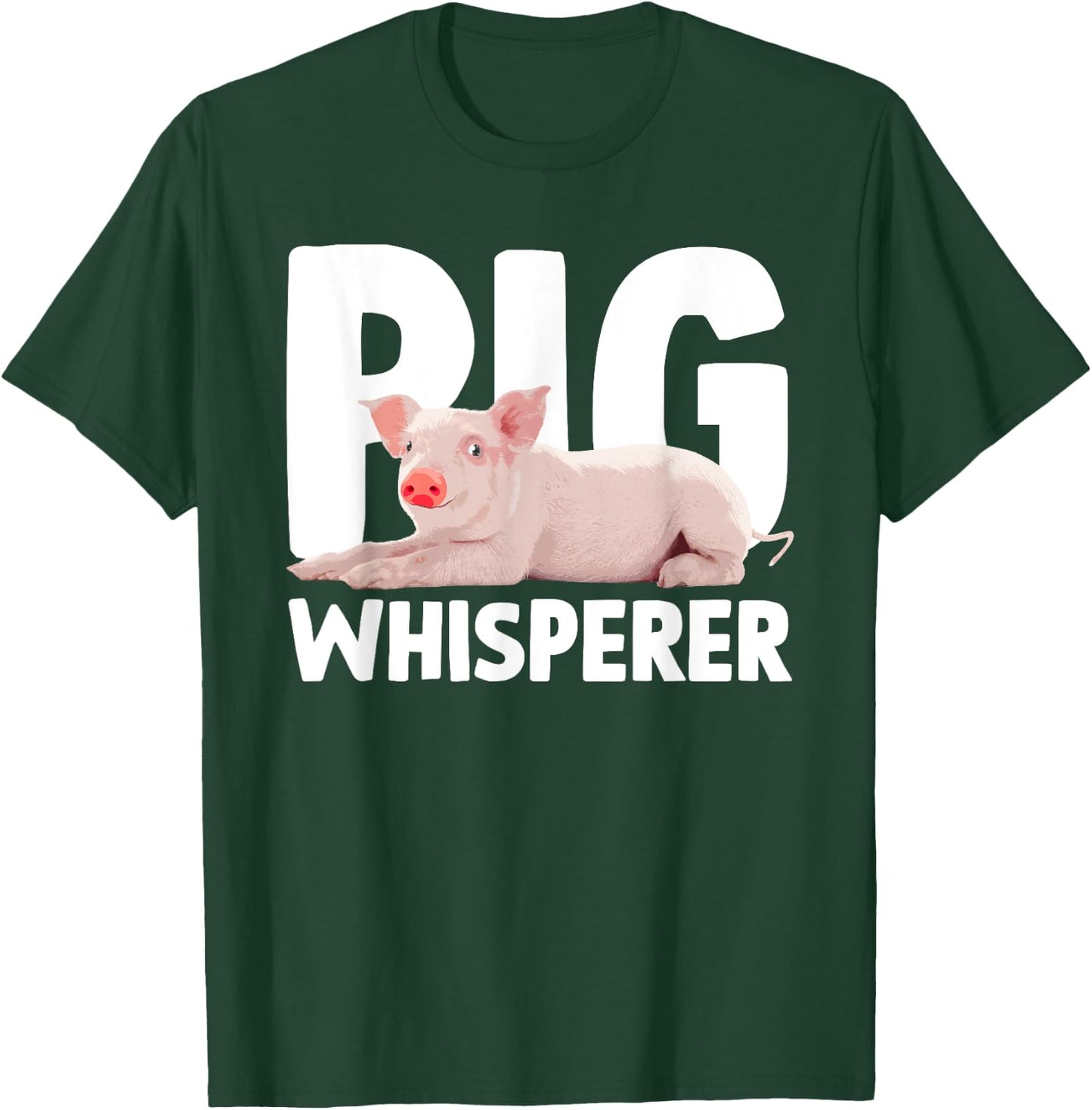 Cute Pig Whisperer Design Women Farmer Pig Lovers T-Shirt - T-Shirt | Forest