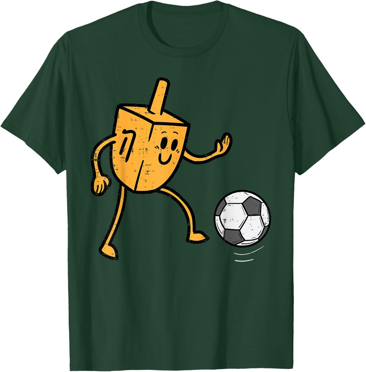 Hanukkah Dreidel Football Chanukah Jewish Men Boys Kids T-Shirt - T-Shirt | Forest