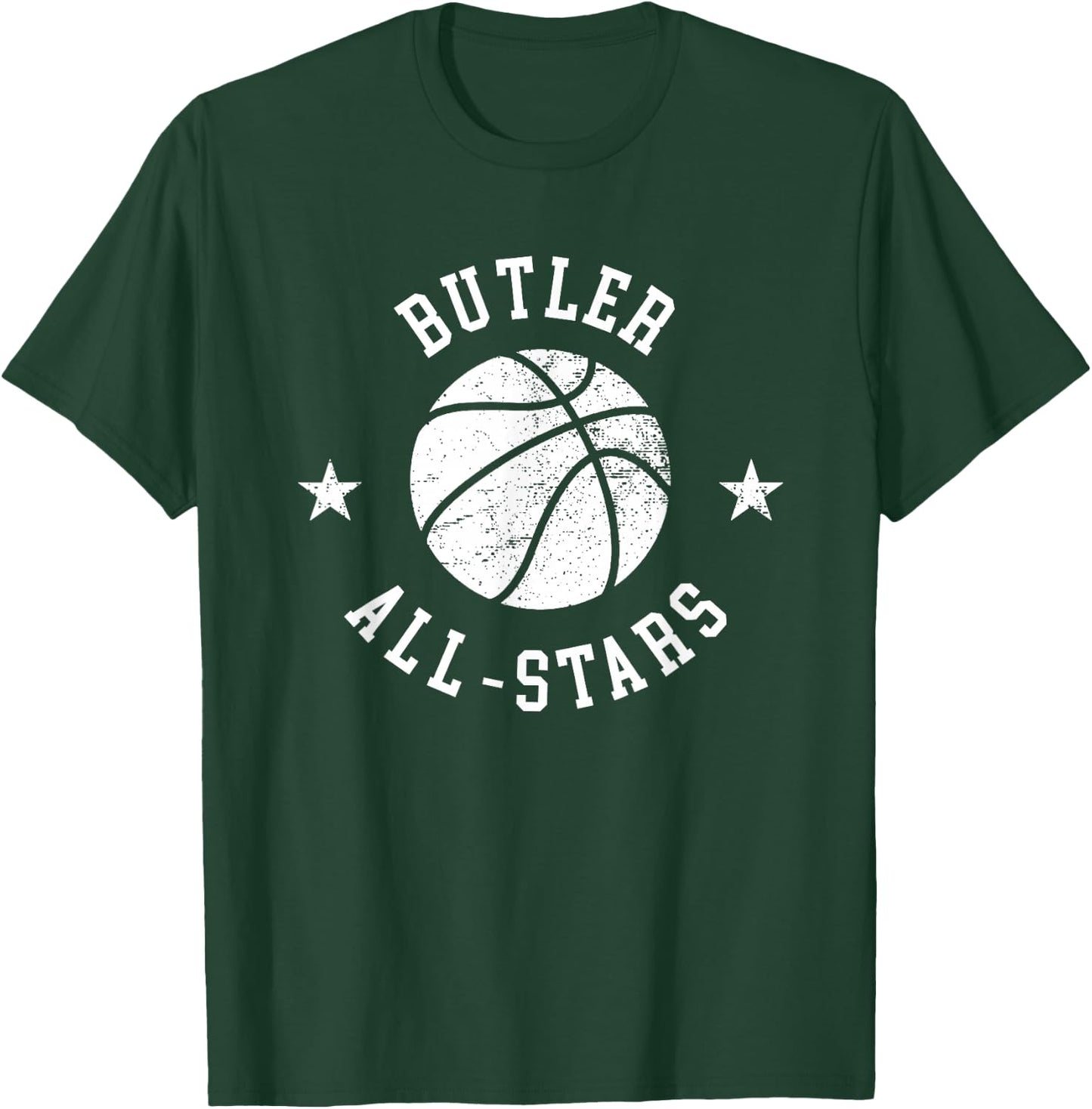 Butler Vintage All-Stars Retro 80s Basketball T-Shirt - T-Shirt | Forest